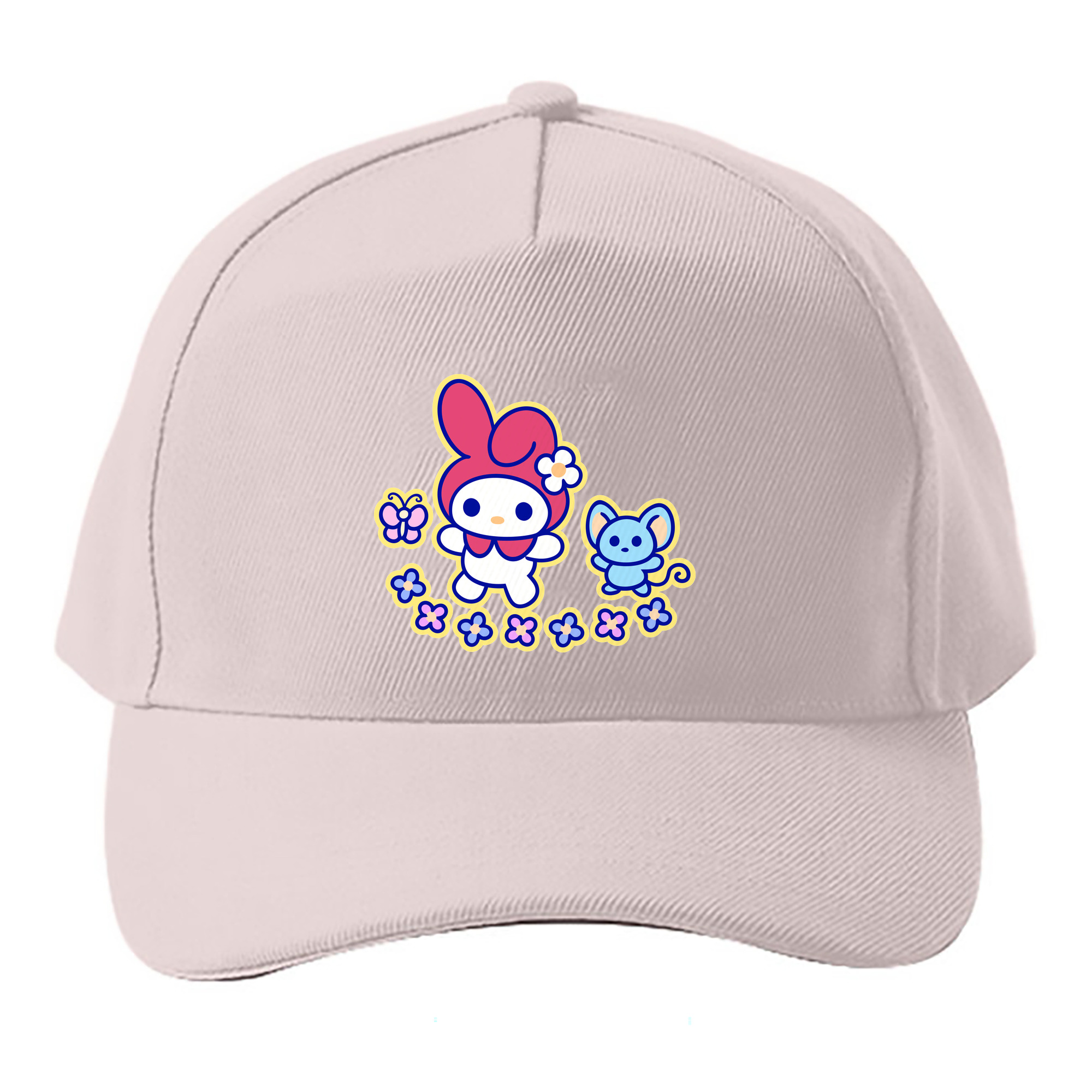 （画像用） Hello Kitty ハローキティ ベースボールキャップ 綿100％ 男女兼用 帽子 スポーツ